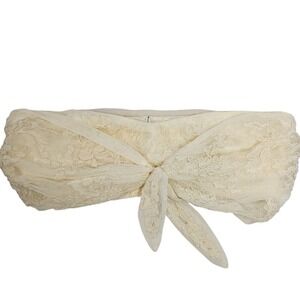 Free People Lace Bralette‎ Bandeau Strapless Top Cream Size 8